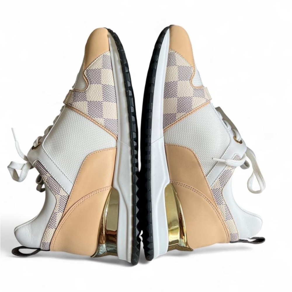 LOUIS VUITTON Calfskin Damier Azur Run Away Size 38 - Picture 3 of 12